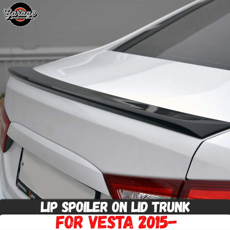 Спойлер для губ на крышке багажника Lada Vesta 2015 аксессуары отделки из АБС пластика
