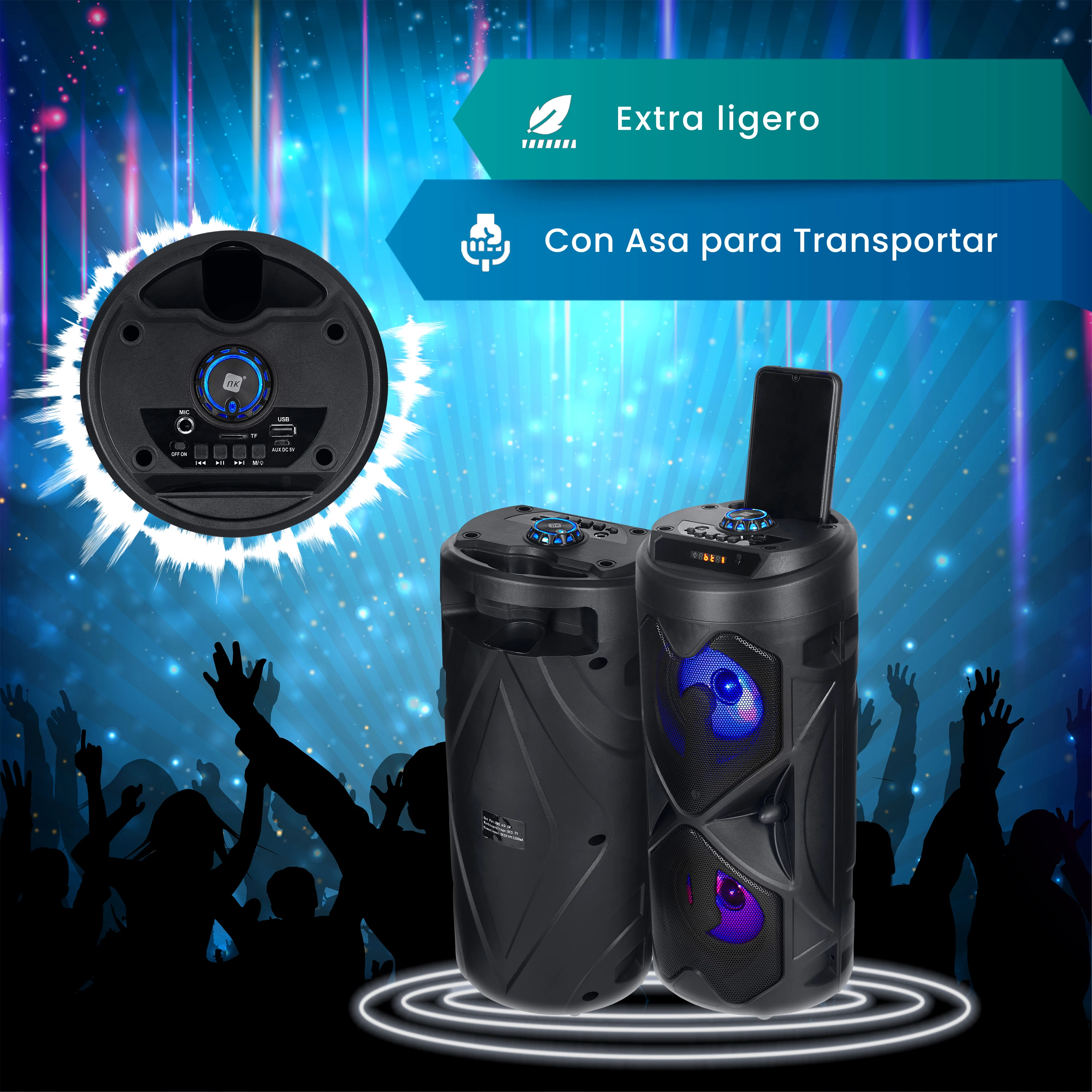 Torre Sonido Altavoz Bluetooth Estereo Street