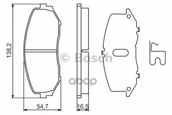 

Pads TORM disc front to-T Bosch art. 0986494241