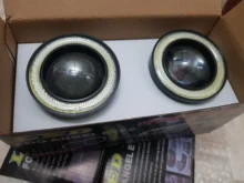 LED DRL Driving-Lights Fog-Lamp Angel-Eyes Pink Universal Yellow Blue 64mm 12V White