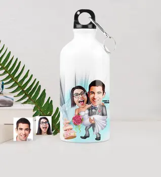 

Personalized Bride Groom Caricature Of Metal Water bowl (500 ml.) 7