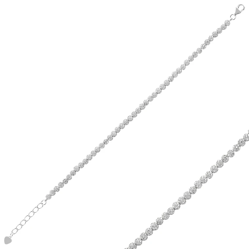 

Silver 925 Sterling Zircon Cubic Zirconia Bracelet