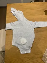 Mono de Pascua para recién nacido de 0 a 24 meses, mono de manga larga de Color sólido, oreja de conejo con capucha, mono de cola, novedad de 2020