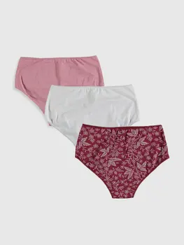 

High Waist Cotton Panties 3'Lü