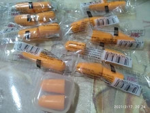 3M-tapones para los oídos de espuma tipo bala, 1100, antiruido, para dormir, naranja
