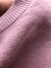 Hirsion-suéter holgado de gran tamaño para mujer, jersey básico de punto elegante, cuello redondo, suave, de Cachemira, para invierno, 2020