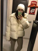 Womens Puffer Jacket Parkas Hooded-Coat Outwear Harajuku Korean-Fashion Winter