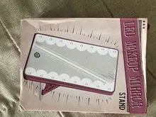 Espejo de maquillaje RUIMIO con 8/16 LEDs espejo cosmético con regulador táctil interruptor operado por batería Soporte para Baño de sobremesa viaje