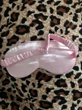 Las mujeres de seda imitada antifaz para dormir de viaje portátil parche Ojo de siesta parche venda de reposo de la cubierta de ojo máscara de dormir noche visera