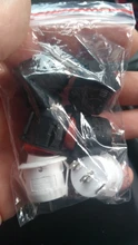 Rocker-Switches Round ON-OFF Black White Mini KCD1-105 6pcs 20mm-Diameter 2-Pin Red