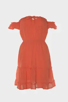 

Trendyol Carmen Collar Bow Detailed Viscose Dress TBESS20EL1834