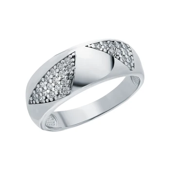 

Silver ring with cubic zirconia sunlight sample 925
