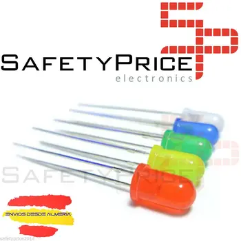 

KIT 100 LEDS diodes 5MM Green White Red Blue yellow ARDUINO raspberry berrypi