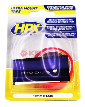 

HPX zc10 double sided ultra Mount tape, transparent, 19mm, 1,5 m.