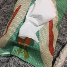 Tissue-Box-Cover Handkerchief Fabric Rabbit Cartoon Cute Bear Tpxckz Seat-Type Animal-Printing