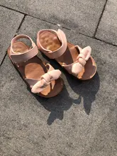 Zapatos antideslizantes informales con nudo de mariposa para bebé, sandalias de playa con punta abierta de princesa, para niño pequeño, Chico, Verano