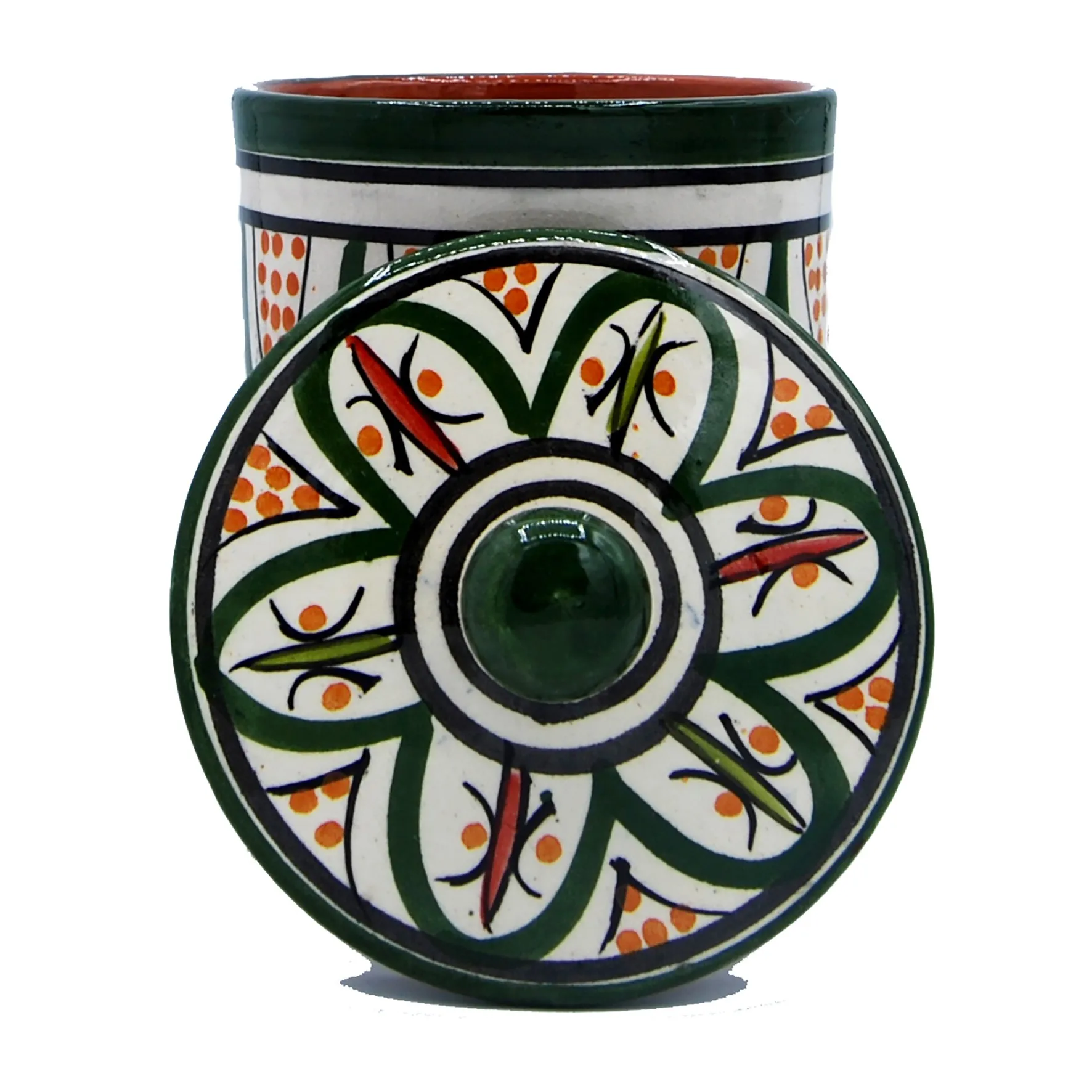 Door spices ceramic terracotta hand painted Morocco 0506191004