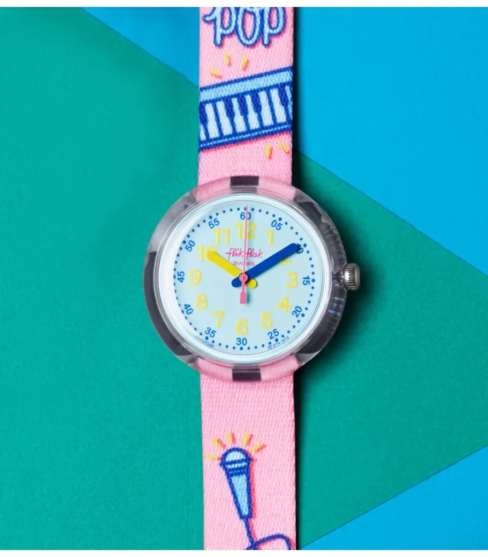 Flik Flak часы power Time polink Ретро музыка FPNP049