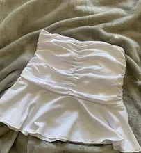 Minifalda de los 90 para mujer, ropa de playa a la moda Y2K, accesorio blanco Harajuku, faldas plisadas de cintura alta
