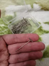 AliLeader-alfileres plateados de buena calidad para hacer pelucas, agujas de pelo de costura, 38mm de largo, 50 uds.