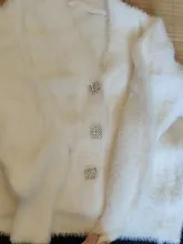 HELIAR Women Sweater Winter Buttoned Up Elegant Coat Women Velvet Jackets Casual Loose