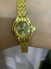 Mujer reloj de pulsera de Mujer de oro Relojes pequeño Dial cuarzo ocio reloj Popular reloj de pulsera hora Mujer damas elegante Relojes