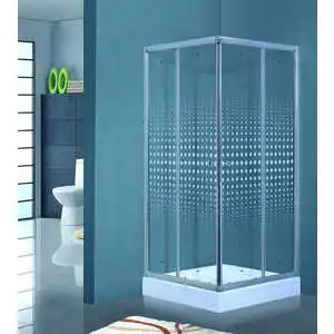 

Shower corner Timo Viva Lux 100x100 transparent with a pattern romb (tl-1102 R)