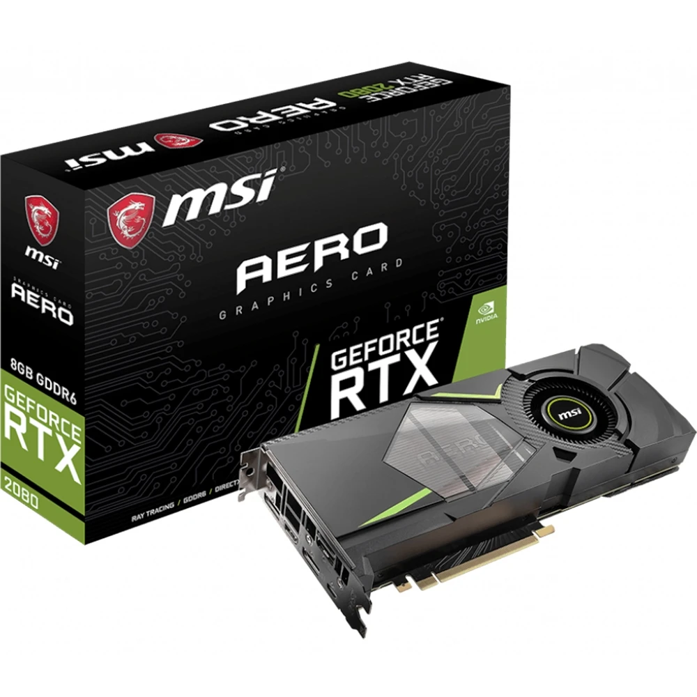 Видеокарта MSI Aero nVidia GeForce RTX 2080 1710MHz 8192MB 14000MHz 256 bit RTL [RTX 2080 AERO 8G]