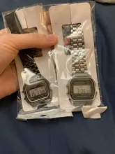 Relojes de plata y oro rosa para Hombre y mujer, Reloj electrónico Digital de estilo Retro, masculino