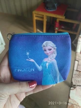 Monedero de dibujos animados de princesa de Disney para niños, monedero de sirena, Frozen, Elsa, monedero, billetera de felpa de Mickey