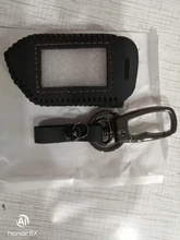 Funda de cuero para llaves de 2 vías, nuevo estilo, sistema de alarma para coche, de seguridad en dos sentidos, versión rusa