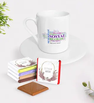 

Personalized Social Studies Teacher Turkish coffee Cup and Chocolate Gift Seti-1