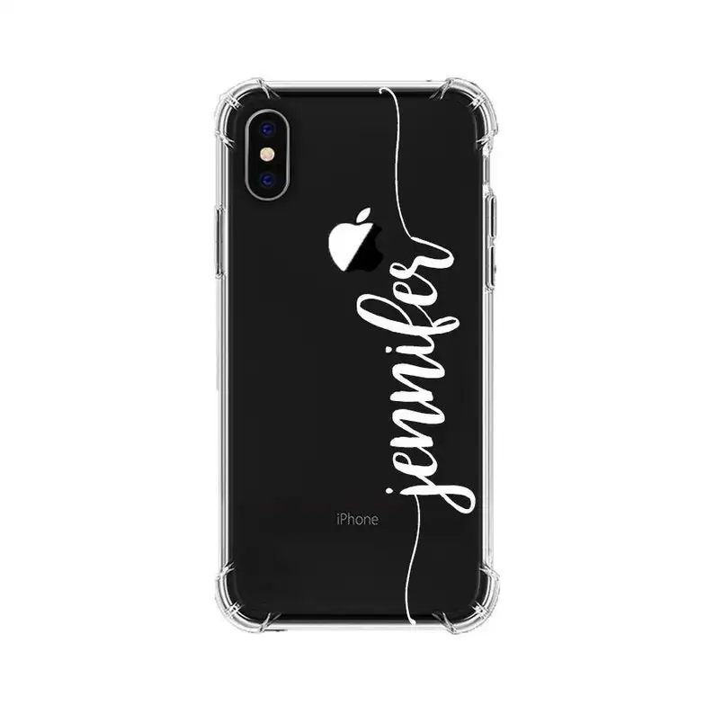 Вертикальный писатель персонализированные на выбор для iphone 8 Plus 11 pro max Прозрачный чехол для iphone 11 pro max чехол для телефона DIY