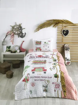 

Single Quilted Duvet Cover Set Made of 100% Cotton Yarn