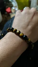 Pulsera trenzada de piedra de ojo de tigre para hombre, brazalete de cuentas de piedra Natural mate negra, amuleto de distancia para parejas, regalos de joyería de Yoga