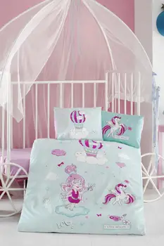 

4 pc %100 Cotton Flat Sheet Fitted Sheet Pillow Case Baby Girl Boy Linens Bedding Set