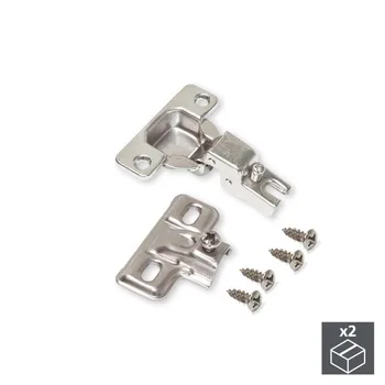 

Lot of 2 hinges straight C50 Emuca with opening 105 ° and supplements to screw