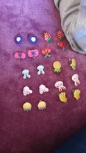 Pendientes de resina con forma de flor para niñas y niños, joyería para la oreja, Pins, pendientes sin agujeros