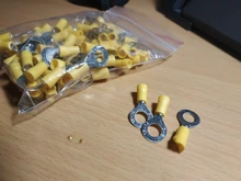 Ring Cable-Wire-Connector Insulated-Terminal Electrical-Crimp-Terminal 50PCS/100PCS RV2-6