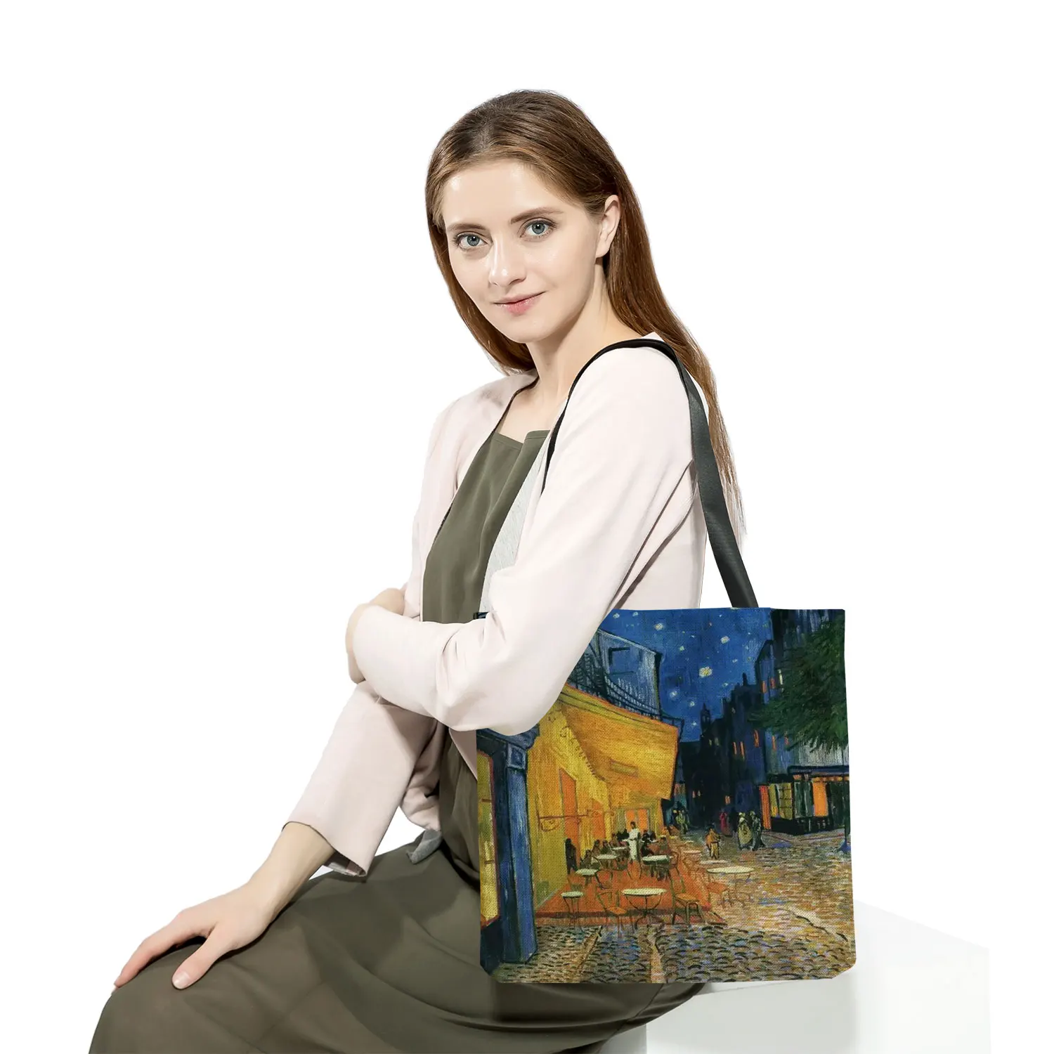 New Van Gogh Oil Painting Retro Tote Bag Retro Art Fashion Travel Bag Women Leisure Eco Shopping High Quality Foldable Handbag