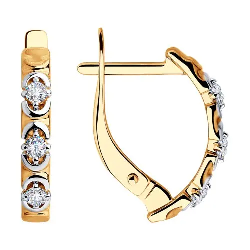 Серьги SOKOLOV из золота со Swarovski Zirconia