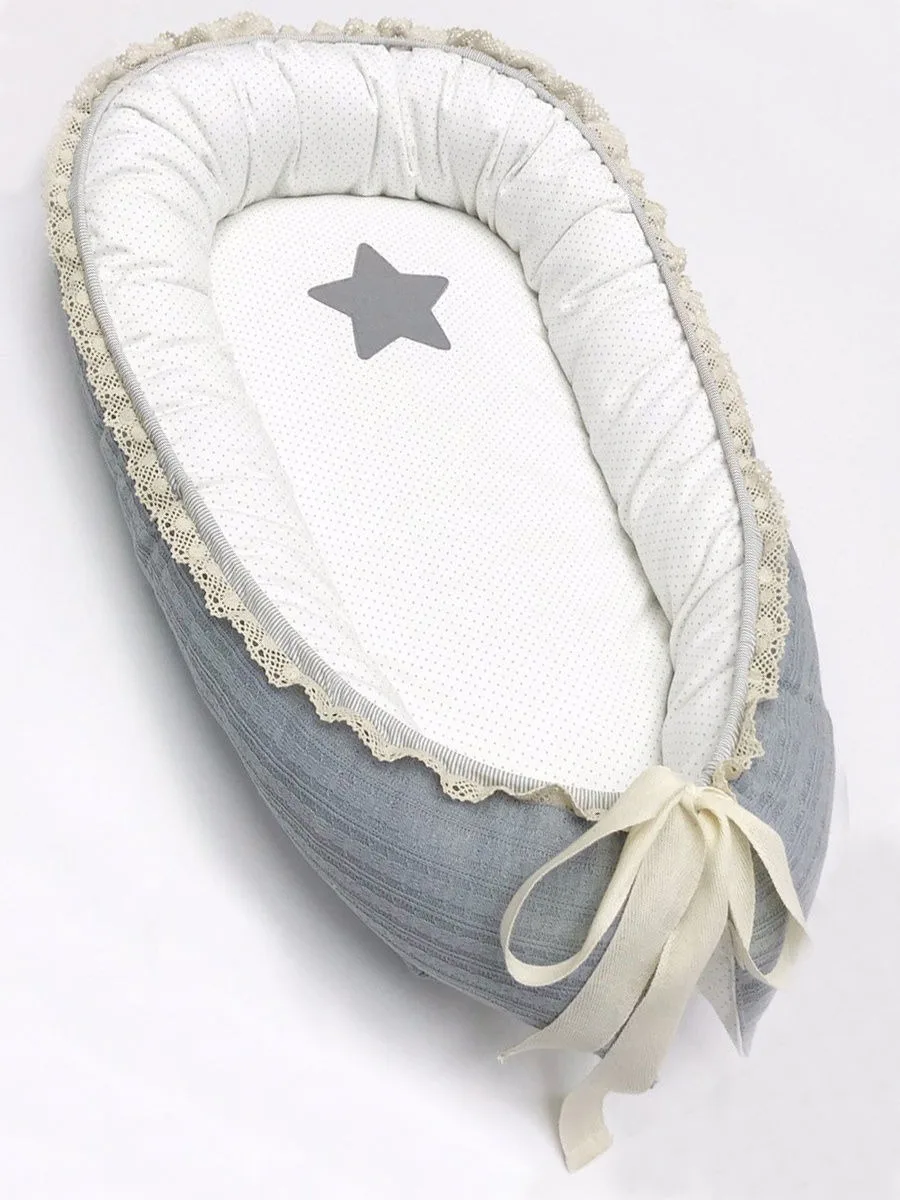 Гнездышко кокон для новорожденных малышей, мальчик, девочка. LoveBabyToys. Производство Россия - Цвет: Гнездышко-кокон для малышей. Серый