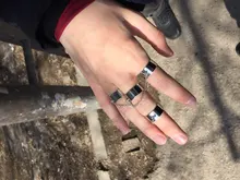 Anillo de cadena cruzada Vintage para hombre y mujer, sortija ajustable, Hip Hop, Punk, para fiestas, citas, BFF, 2020