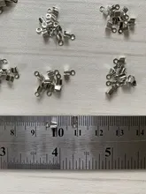 Unids/lote de 200 collares de pulsera, suministros de bricolaje, tapas de Clip de cuerda de cuero, Clip de punta, conectores de crimpado plegables para fabricación de joyas