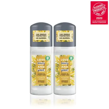 

LOVE BEAUTY AND PLANET Set 2 care deodorants Roll-on vegan refreshing oil Coconut & Ylang Ylang Package 100% recyclable