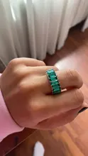 Anillos blancos de cristal de arcoíris bohemios para mujer, Baguette brillante de moda, Circonia cúbica, anillo de piedra, joyería para fiesta y boda