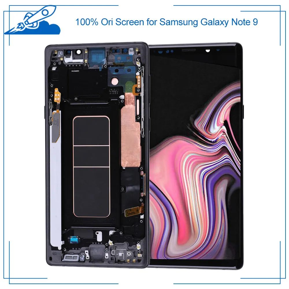 100% Ori для samsung Galaxy Note 9 супер AMOLED дисплей дигитайзер с сенсорным экраном в сборе