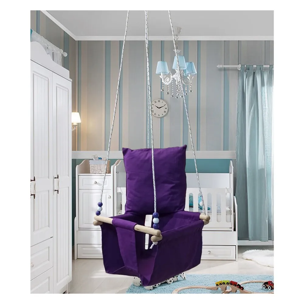 Altev Wooden Filled Baby Ceiling Swing Height: 42 cm-Width: 42 cm-Height: 26 cm Rope HOOK GIFT