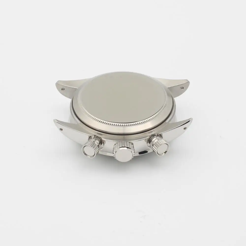 シルバーダイアル　６２６３ケース　セット　ジャンク品 Diy Watch Case Kit For Valjoux 72 Movement Fits 6263 6265