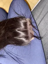 Pelo humano liso peruano con cierre de encaje suizo, 4x4, cierre libre/Medio/tres Partes con pelo de bebé, Color Natural Remy